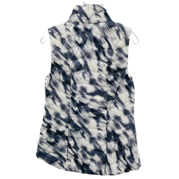 Athleta Altitude Goose Down Winter Outdoor Puffer Zip Front Vest Gray Cloud S - Picture 4 of 12
